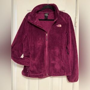 North Face fleece fuzzy zip up
